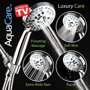 AquaCare Handheld Shower Head - 8 Modes, Power Wash, Anti-Clog