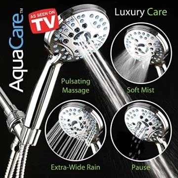 AquaCare Handheld Shower Head - 8 Modes, Power Wash, Anti-Clog
