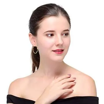 LOYALLOOK 8 Pairs Hoop Earrings Set - Gold & Silver