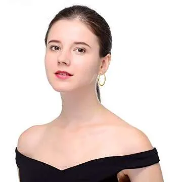 LOYALLOOK 8 Pairs Hoop Earrings Set - Gold & Silver