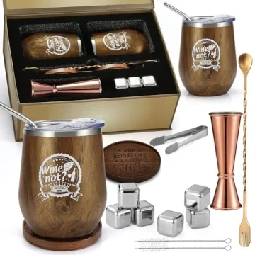 Wine Tumblers Set Gifts for Couples, Unique Christmas Gifts for Couples Wife Girlfriend, Wedding Gif...