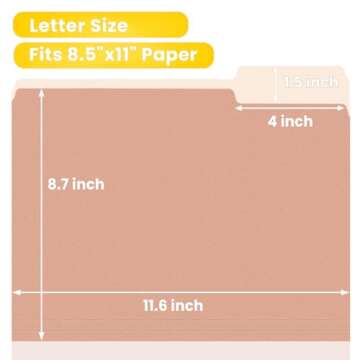 SUNEE File Folders, 30 Pack Manilla Folders 8.5 x 11, Colored File Folders Home Office School Suppli...