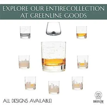 Greenline Goods Whiskey Glasses – Northern Summer Sky & Astronomy Constellations (Set of 2) – Etched 10 Oz Tumbler Gift Set - Old Fashioned Rocks Wisky Glass