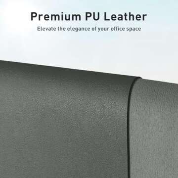 Aothia Leather Desk Pad Protector, Large Mouse Pad, Office Desk Mat, Non-Slip PU Leather Desk Blotte...