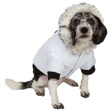 Pet Life Aspen Winter White Fashion Dog Jacket Parka - Dog Coat with 3M Thinsulate Insulation Techno...
