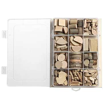 LAZACA Wood Craft Kits DIY for Kids Ages 5-20 Wooden Unfinished Toys Art Paint Bulk Craft Sticks Gar...