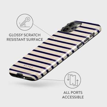 BURGA iPhone 13 Pro Case - Trendy Protection in Navy Blue