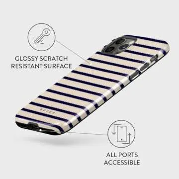 BURGA iPhone 13 Pro Case - Trendy Protection in Navy Blue
