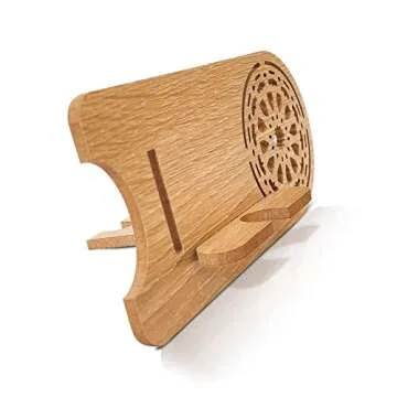 Wooden Cell Phone Stand for Desk, Organizer Charging Stand You can use it Horizontally and Vertically - Compatible with iPhone and iPad and Tablets