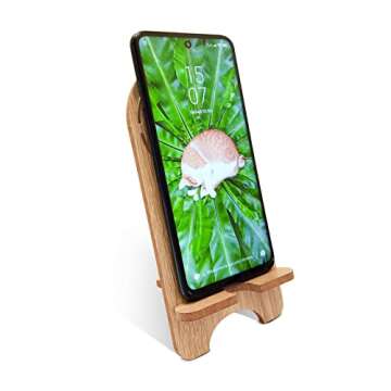 Wooden Cell Phone Stand for Desk, Organizer Charging Stand You can use it Horizontally and Vertically - Compatible with iPhone and iPad and Tablets