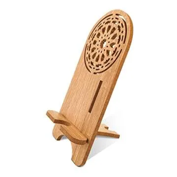 Wooden Cell Phone Stand for Desk, Organizer Charging Stand You can use it Horizontally and Vertically - Compatible with iPhone and iPad and Tablets