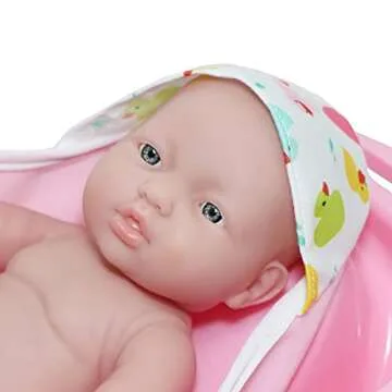 JC Toys - La Newborn | 10 piece Layette Deluxe Bathtub Gift Set | 12.5" Life-Like Vinyl Newborn Doll...