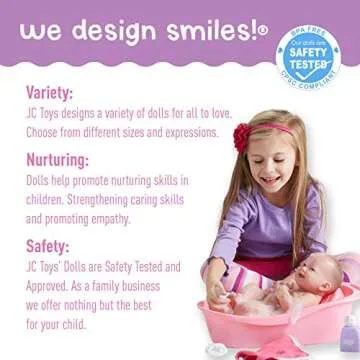 JC Toys La Newborn Deluxe Bathtub Gift Set for Kids
