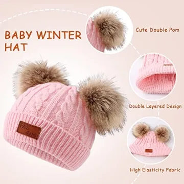 Kids Winter Beanie Hat Scarf Gloves Set Warm Stylish