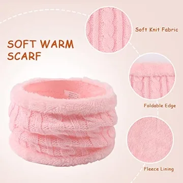 Kids Winter Beanie Hat Scarf Gloves Set Warm Stylish