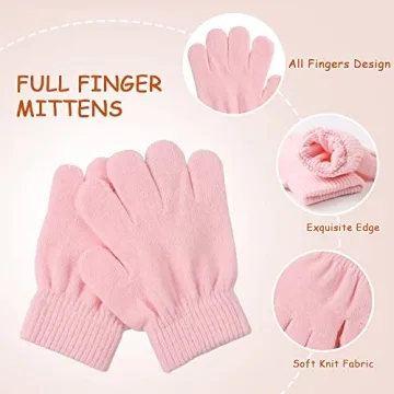 Kids Winter Beanie Hat Scarf Gloves Set Warm Stylish