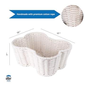 OtterPets Handmade Dog Toy Basket for Stylish Storage