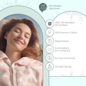 Feather & Stitch 500 TC King Size Damask Bed Sheet Set, 100% Soft Cotton Breathable Bedsheets, 18" Deep Pockets Sateen Weave Striped Bedding Mattress Resort Hotel Luxury Décor - (Beige, King)