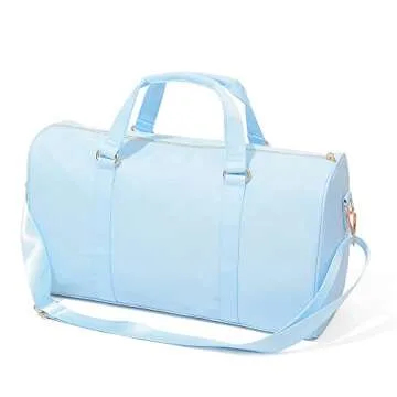 Kaymey Young Teens Travel Duffel Weekender Bag,Weekend Sports Gym Bag Travel Men Womens(Blue) XL