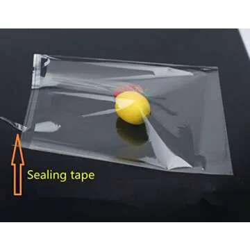 JOSDIOX Self Sealing Cellophane Bags 100 Pcs 3x4 Inch Clear