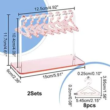 PH PandaHall 2 Sets Acrylic Earring Holder, Coat Hanger Jewelry Display Dangle Earring Hanging Organ...
