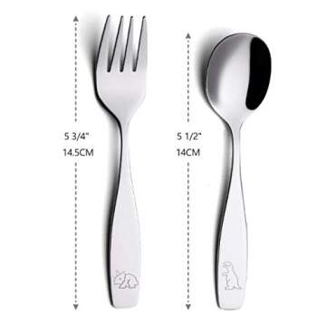 ANNOVA Kids Silverware 6 Pieces Children's Safe Flatware Set Stainless Steel - 3 x Forks, 3 x Tables...