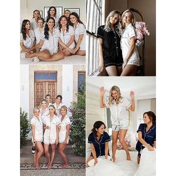 Gepansis Women Pajamas Set - Short Sleeve, Ultra Soft Sleepwear, Button-Down Design, Perfect for Lou...