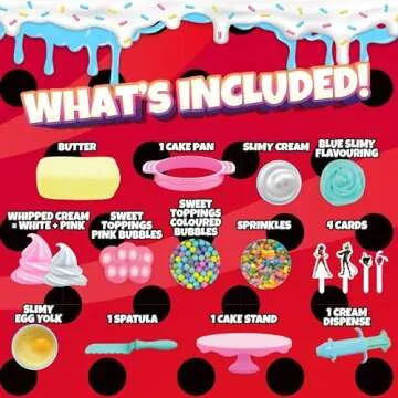 Miraculous Ladybug Sprinkles n' Slimy Kit - DIY Birthday Cake Slime with Decorations, Cooking Tools, Slime - Fun and Creative Craft Kit, Role Play Toys for Kids - Safe & Non-Toxic Ingredients