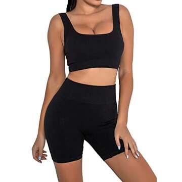 Fatty Tiger Black Workout Set for Women Seamless & Stylish