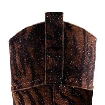 SO SIMPOK Leopard Print Mid Calf Boots for Women