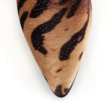 SO SIMPOK Leopard Print Mid Calf Boots for Women