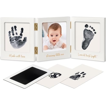 Baby Handprint and Footprint Kit for Newborns Girls & Boys - Inkless Baby Hand and Footprint Kit Mak...