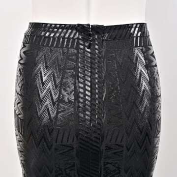 BEAUKEY Metallic High Waist Bandage Skirt for Women