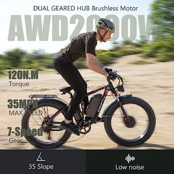 SWIFT PRO Electric Mountain Bike with Dual Motor and Fat Tires