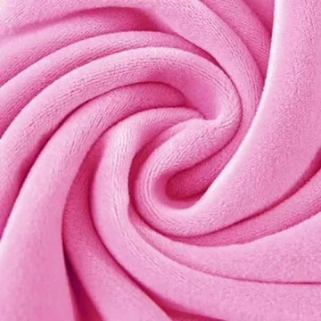 Dewfig Full Length Mirror, 63" x 24"Irregular Wavy Mirror, Large Floor Length Mirror Wall Mounted, Standing Wavy Mirror with Flannel Wrapped Wooden Frame for Bedroom/Living Room, Hot Pink