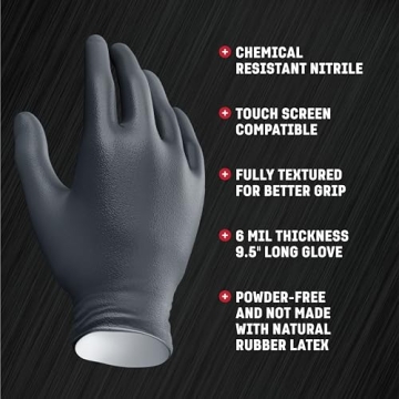 Premium Heavy Duty Nitrile Gloves Chemical Resistant Protection
