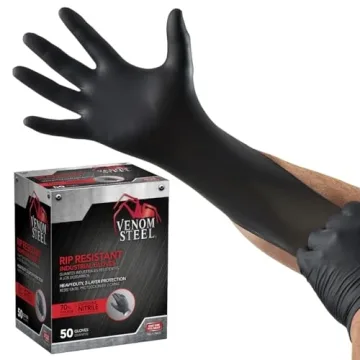 Premium Heavy Duty Nitrile Gloves Chemical Resistant Protection