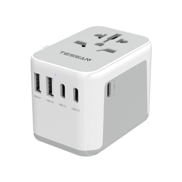 TESSAN Universal Travel Adapter with 5.6A Charging Ports