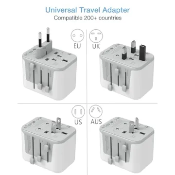 TESSAN Universal Travel Adapter with 5.6A Charging Ports