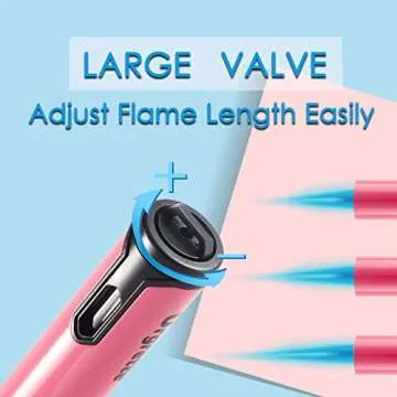Urgrette 4 Pack Spring Colors Torch Lighter, 6-inch Refillable Pen Lighter Jet Flame Butane Lighter for Grill BBQ Candlek Camping (Gas Not Included)
