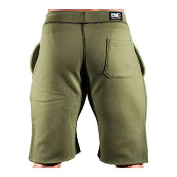 Monsta Clothing Co. Men's Workout (NoWorries-JustGainz) Sweat Shorts (G:MG-A:BK)