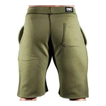 Monsta Clothing Co. Men's Workout (NoWorries-JustGainz) Sweat Shorts (G:MG-A:BK)