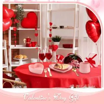 Suclain 14 Pcs Heart Shaped Dish Set for Valentine's Day