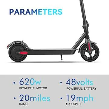 Electric Scooter Adults 450W Motor Peak 620W,YHR 20 Miles Long Range Max 19Mph Portable&Foldable E-S...