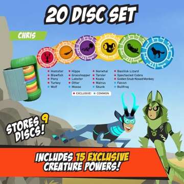 Wild Kratts Creature Power Disc Holder Set for Kids