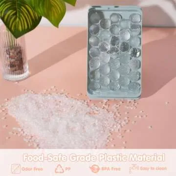 Miaowoof Compact Round Ice Cube Tray for Mini Fridges