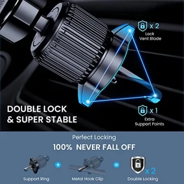 BIPOPIBO Vent-Mounted Cell Phone Holder for All Smartphones