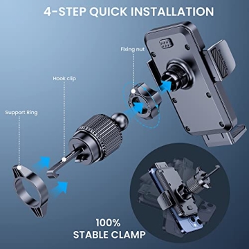 BIPOPIBO Vent-Mounted Cell Phone Holder for All Smartphones