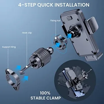 BIPOPIBO Vent-Mounted Cell Phone Holder for All Smartphones