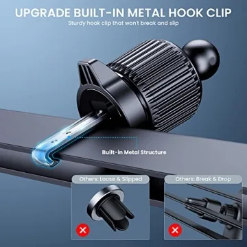 BIPOPIBO Vent-Mounted Cell Phone Holder for All Smartphones